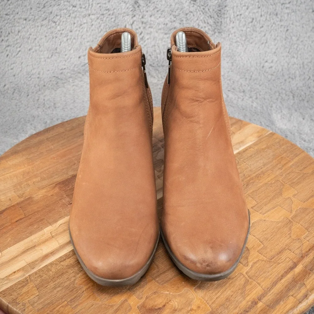 Blondo‎ Boots Valli Cognac Nubuck Waterproof Ankle Booties Sz 8 Boot